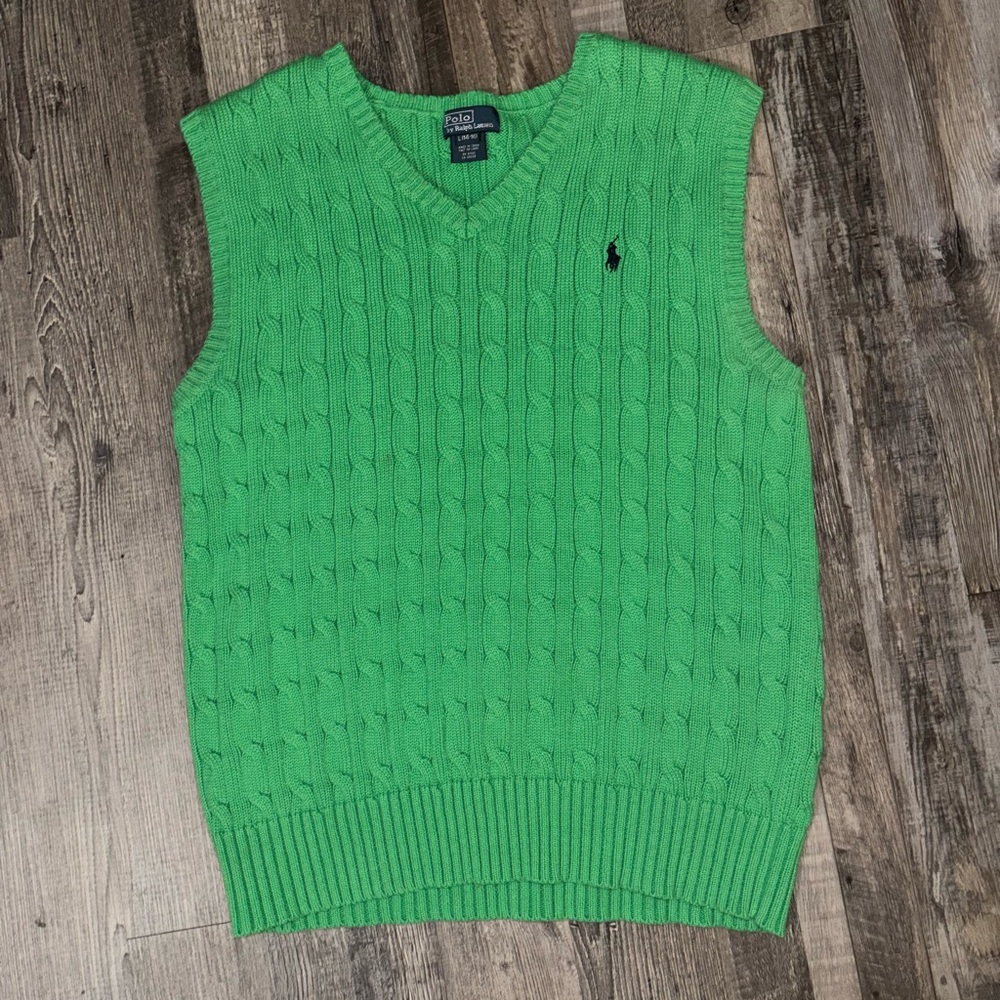 Ralph Lauren V-Neck Green Sweater Vest